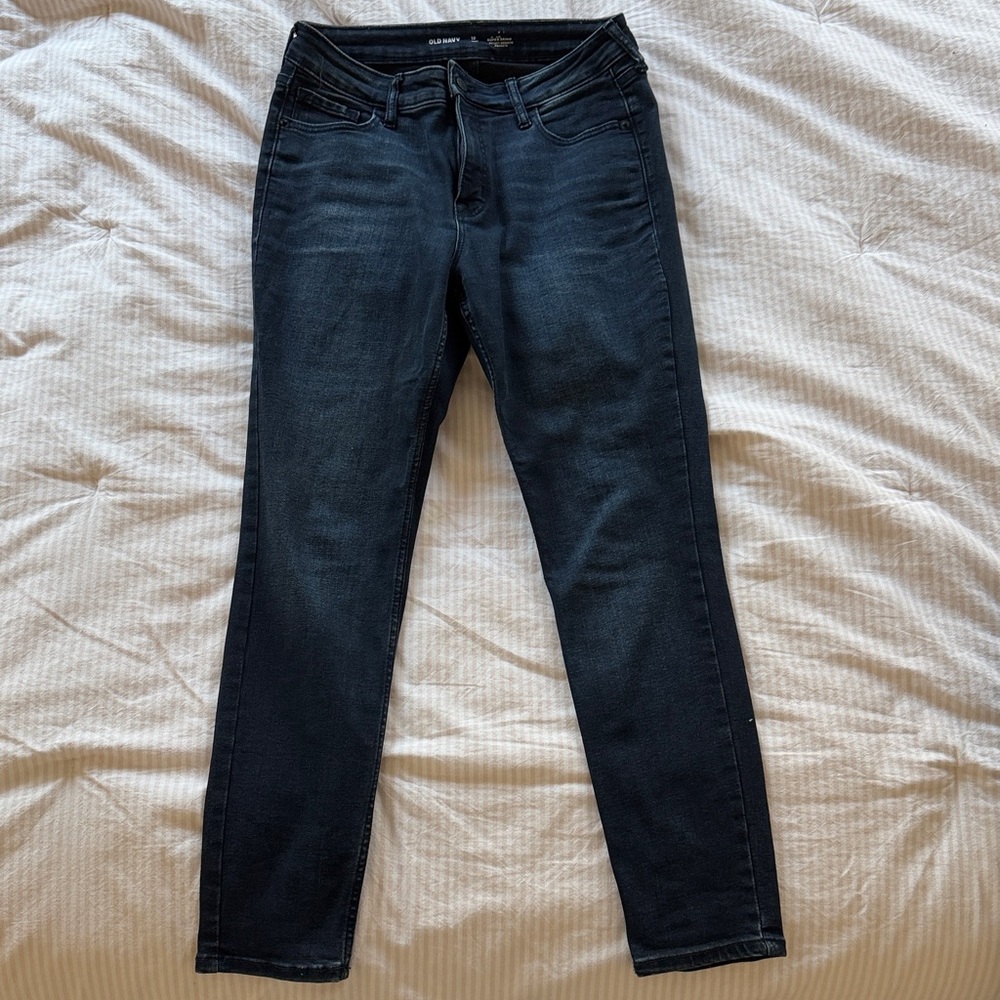 Old Navy High-Rise Rockstar Super Skinny Jeans Dark Blue